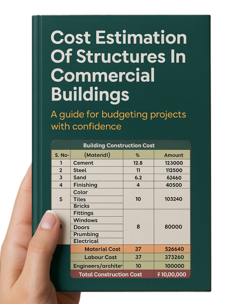 Cost Estimation Of Structures In Commercial Buildings Pdf For Free