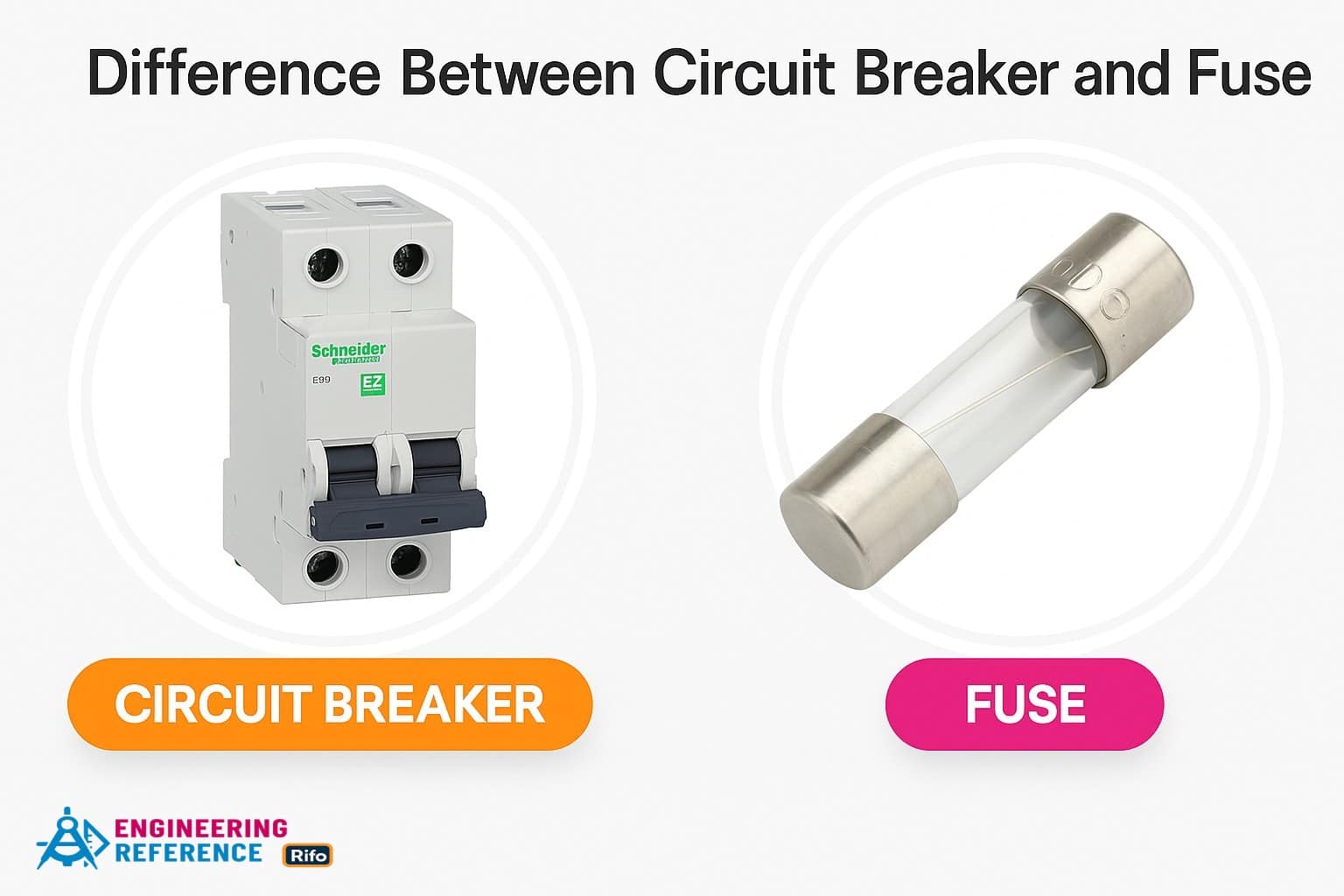 Difference between Circuit Breaker and Fuse