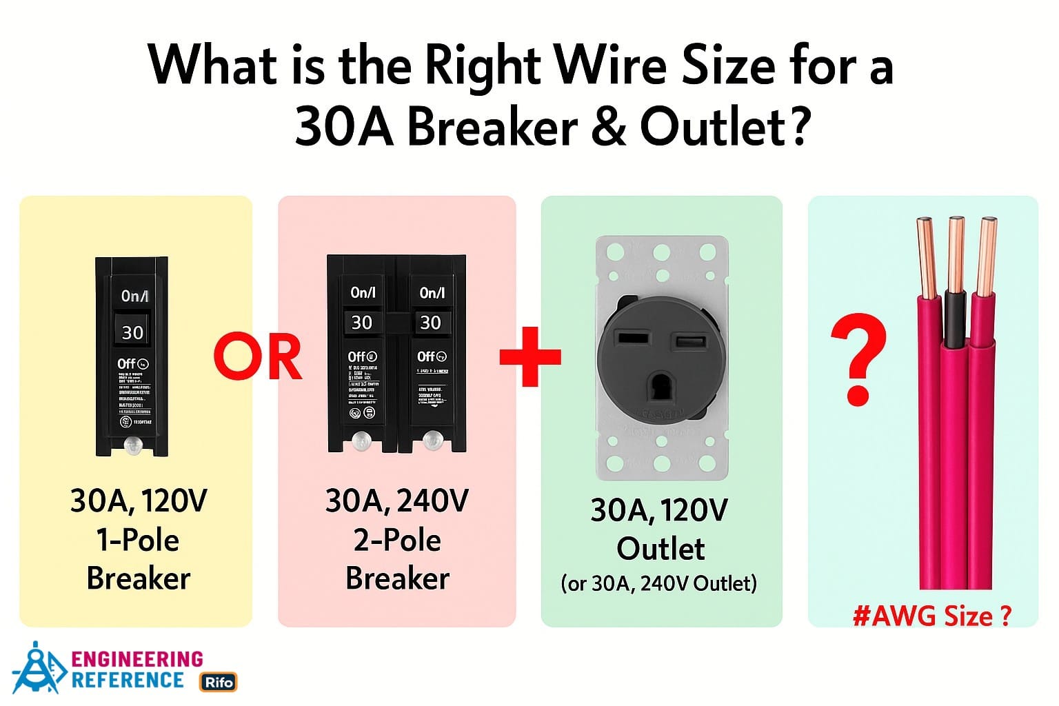What is the Right Wire Size for a 30A Breaker and Outlet